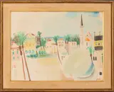Untitled (Jaffa) by Nahum Guttman, Watercolor on Paper, sold Nov 2024