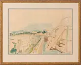 Tel Aviv Coast by Joseph Zaritsky, 1942, Watercolor on Paper, sold Nov 2024
