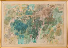 Untitled (Abstraction) by Avigdor Stematsky, Watercolor on Paper, sold Nov 2024