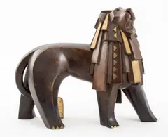 Lion" Burnished by Wang Jida, Bronze, sold Nov 2024