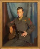 Portrait of a United States Marine Corps Sergeant by DeWitt McClennan Lockman, 1945, Oil on Canvas, sold Nov 2024