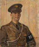 Portrait of a Soldier by Robert Ward Johnson, 1941, Oil on Canvas, sold Nov 2024