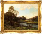 Wye Valley by Richard Gay Somerset, 1800s, Oil on Canvas, sold Nov 2024