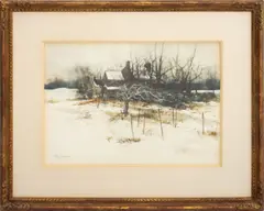 Winter Landscape by Philip Jamison, Watercolor on Paper, sold Nov 2024