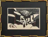 Winter in Aizu" Series by Kiyoshi Saitō, circa 1967, Woodblock in Colors, sold Nov 2024