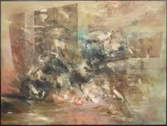 Destruccion del Sur" [Destruction of the South] by Gustavo Arias Murueta, 1983, Oil on Canvas, sold Nov 2024