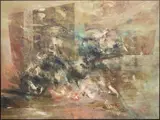 Destruccion del Sur" [Destruction of the South] by Gustavo Arias Murueta, 1983, Oil on Canvas, sold Nov 2024