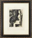 Le Peintre et Son Modele" [The Painter and His Model] by Pablo Picasso, 1954, Lithograph on Paper, sold Nov 2024