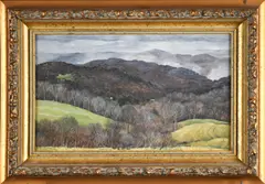 Untitled by A Gary Milek, tempera on board, sold Jul 2026