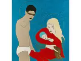 Heiliger Anin, Jungfrau Maria und Kind by Isaak Silard, oil on canvas, offered Mar 2019
