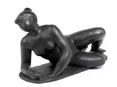 Liegender Weiblicher akt by Fritz Nuss, bronze, sold Jul 2020