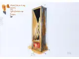Progetto per Foresta di Fuoco by Fabrizio Plessi, watercolor, sold Sep 2024