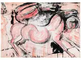 O.t. (zwei Pferde) by Bruno Cassinari, mixed media, offered Jun 2023