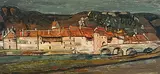 Ville au Bord du Doubs", 1960/61 by Albert Schnyder, oil on canvas, offered Sep 2019