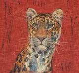 Junge Leopardin, 1968 by Fritz Hug, oil, sold Sep 2019