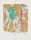 Sankt Martin by Alois Carigiet, 1976, color lithograph, sold Sep 2019