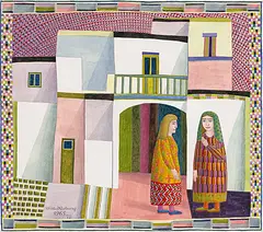 Begegnung by Willi Hartung, 1965, watercolor, sold Sep 2019