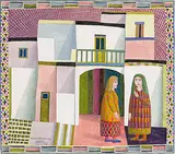 Begegnung by Willi Hartung, 1965, watercolor, sold Sep 2019
