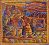 Mexikanische Landschaft by Willi Hartung, watercolor, offered Sep 2019