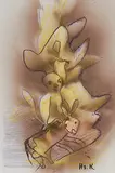 Kuhphantasie by Hans Krüsi, mixed media, offered Sep 2019