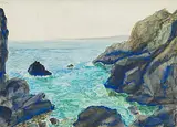 Capri by Clara Porges, watercolor, offered Sep 2019