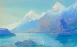 Seelandschaft by Clara Porges, pastel, sold Sep 2019