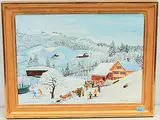 J da Lenk bi Hasle by Ruth Rupp, oil on board, sold Sep 2019
