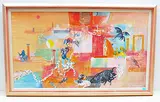 Tierkreiszeichen, 1956 by Marguerite Ammann, tempera, offered Sep 2019