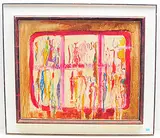 Blick durchs Fenster", 1972 by Arnold D'Altri, oil on canvas, offered Sep 2019
