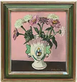 Stillleben mit Zinnien, 1932 by Emile Chambon, oil on canvas, sold Sep 2019