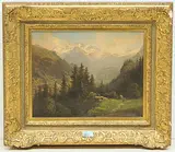 Blick auf den Wildstrubel by Gottlieb Dietrich, oil on canvas, offered Sep 2019
