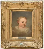 Zugeschrieben Kinderköpfchen by Felix Maria Diogg, oil on canvas, sold Sep 2019