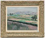 Weite Landschaft by Numa Donzé, oil on canvas, sold Sep 2019