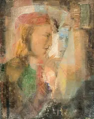 Fragment", 1937 by Oskar Lüthy, oil on canvas, sold Sep 2019