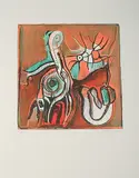 Ohne Titiel by Serge Brignoni, 1971, color lithograph, sold Sep 2019