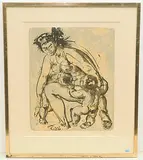 Mutter und Zwillinge by Hans Erni, 1961, color lithograph, sold Sep 2019