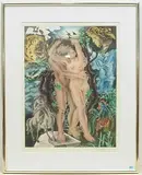 Glückseligkeit by Hans Erni, color aquatint, sold Sep 2019