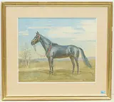 Pferd by Iwan Edwin Hugentobler, 1966, watercolor, offered Sep 2019