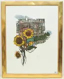Mira by Rudolf Mirer, 1991, color lithograph, sold Sep 2019