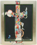 Zirkusartist by Rudolf Mirer, 1992, color lithograph, sold Sep 2019