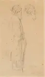 Mann mit Kaftan, Turban und Schirm by Carl Spitzweg, pencil, offered Jun 2019