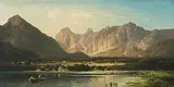 Achensee mit Pertisau by Hugo Ullik, 1876, oil on canvas, sold Jun 2019