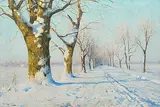 Verschneite Allee by Walter Moras, oil on canvas, offered Jun 2019