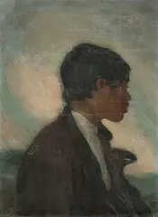 Portrait eines jungen Mannes im Profil by Ignacio Zuloaga, 1892, oil on canvas, sold Jun 2019