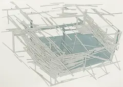 Siteplan 3 by Tadashi Kawamata, 1991, collage, offered Jun 2019