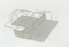 Siteplan 14 by Tadashi Kawamata, 1991, collage, offered Jun 2019