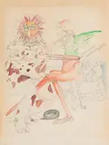 Transformierte Berührung by Franciszek Starowieyski, 1983, watercolor, sold Jun 2019