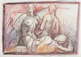 Menschliche Figuren by Franciszek Starowieyski, 1988, mixed media, sold Jun 2019