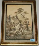 Zugeschrieben Rastende Bäuerinnen mit Kindern by Gottfried Locher, watercolor, sold Jun 2019