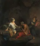 Lot und seine Töchter by Frankreich, um 1800, oil on copper, sold Jun 2019
